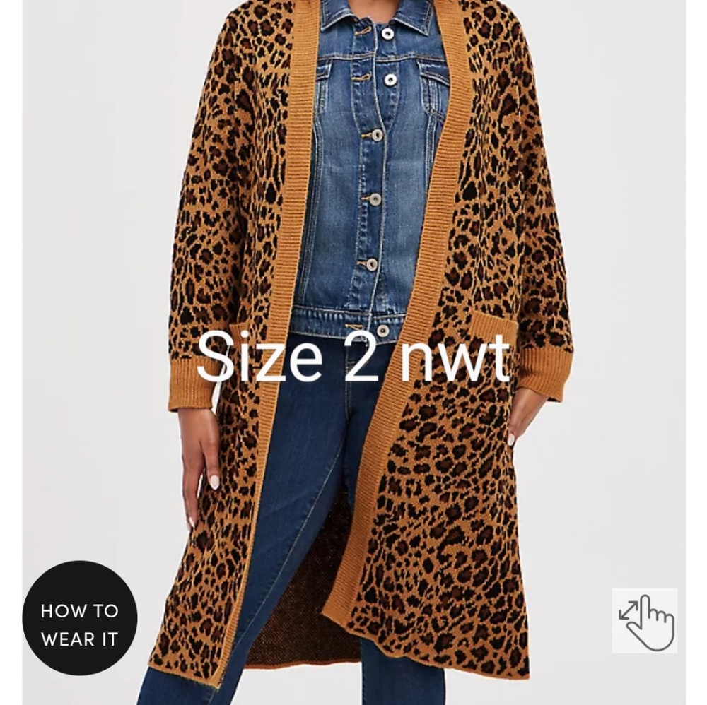 Leopard print duster nwt. Size 5